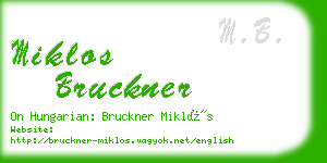 miklos bruckner business card